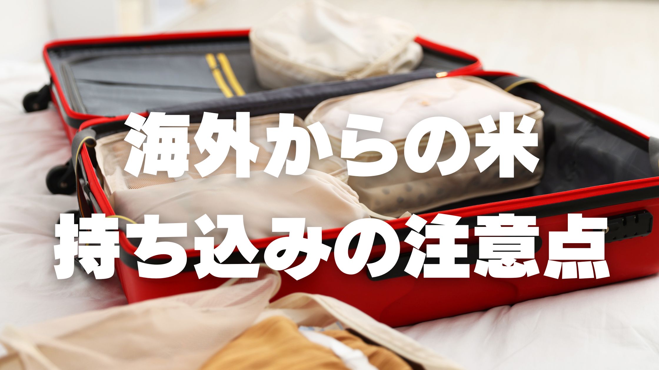 海外からの米の持ち込みには注意が必要